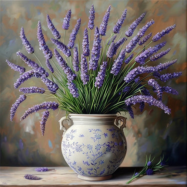Lavender Flower Pot canvas